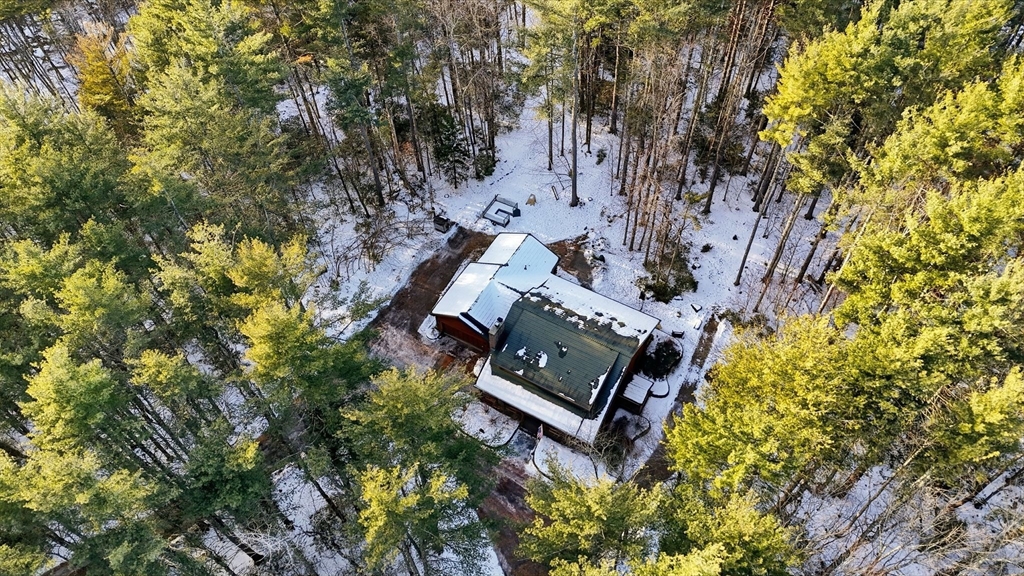 8 Ring Road Chesterfield, MA 01084 - Photo 36 of 42 an aerial view of a house with a yard and garden