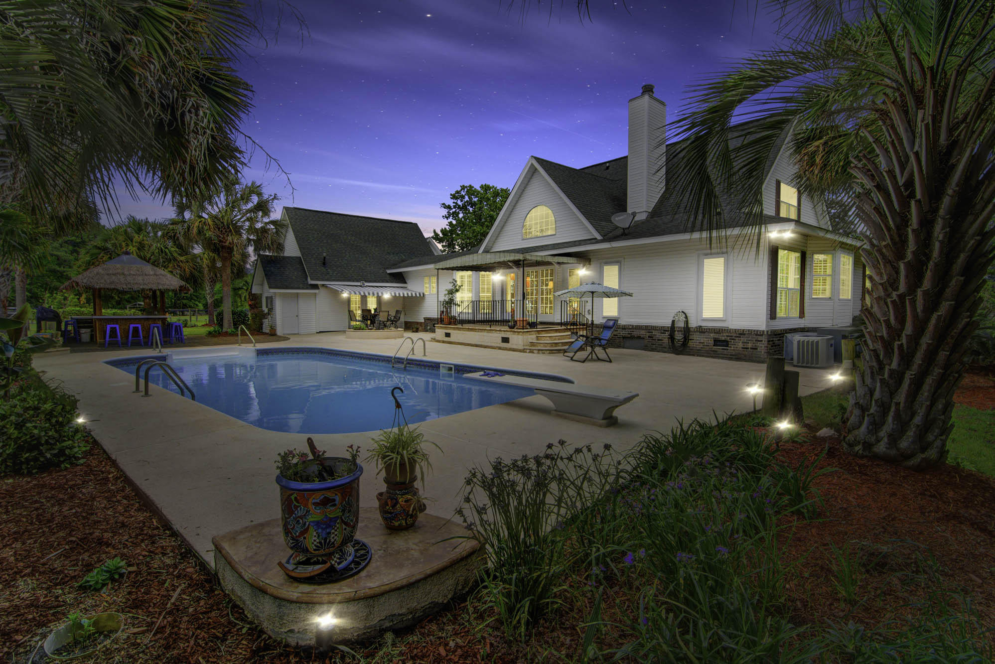 119 Walton Grove Road Summerville, SC 29483 - Photo 55 of 55 Swimming Pool_Twilight