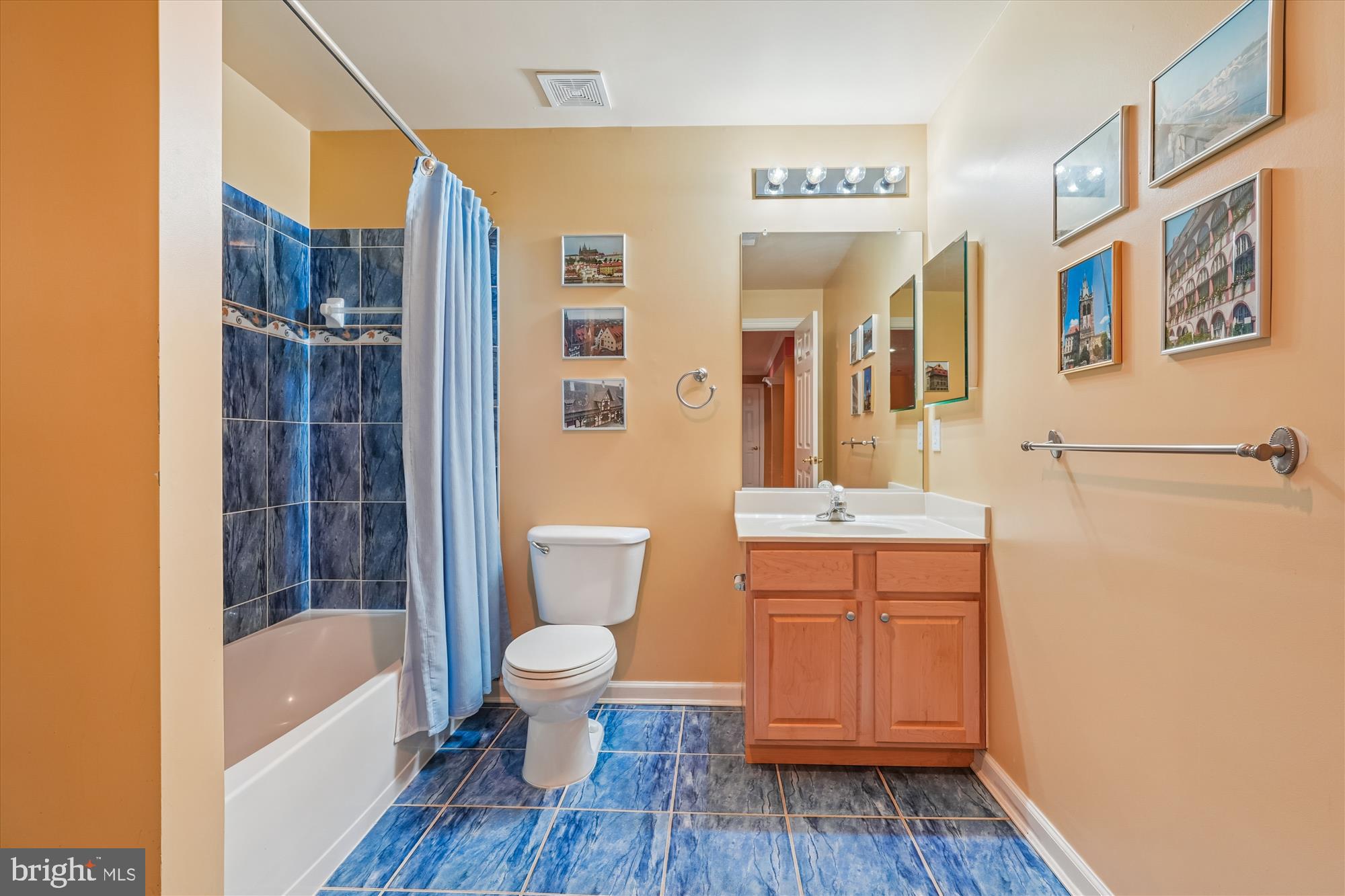 111 Lake Street Gaithersburg, MD 20878 - Photo 51 of 77 a bathroom with a bathtub a sink and a large mirror