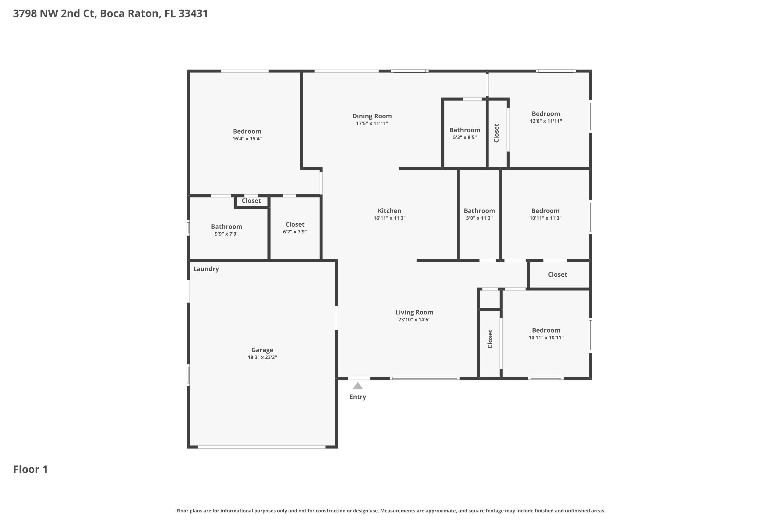 3798 Northwest 2nd Court Boca Raton, FL 33431 - Photo 45 of 45 Floor Plan