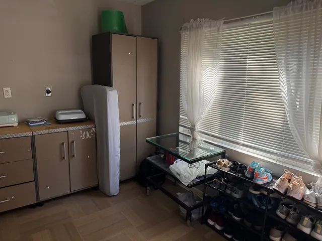 a room with storage and utility