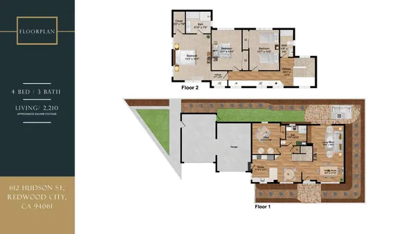 $1,990,000 | 612 Hudson Street, Redwood City, CA 94061