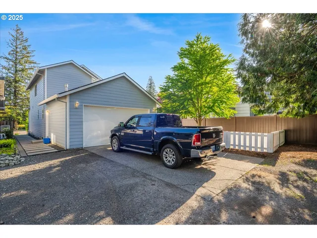 a backyard of a house
