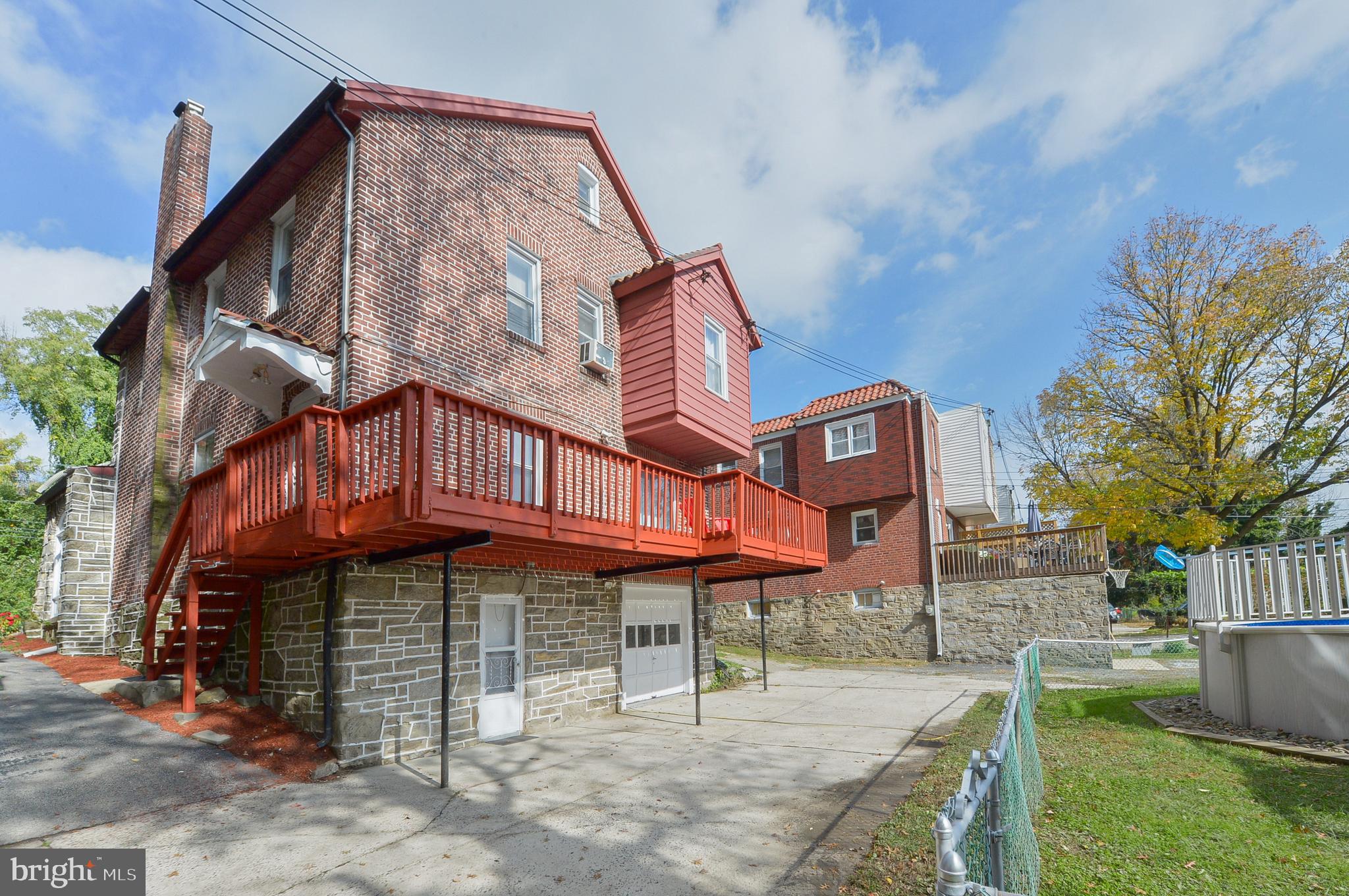 4960 State Road Drexel Hill, PA 19026 - Photo 23 of 40 Rear deck , garage and parking