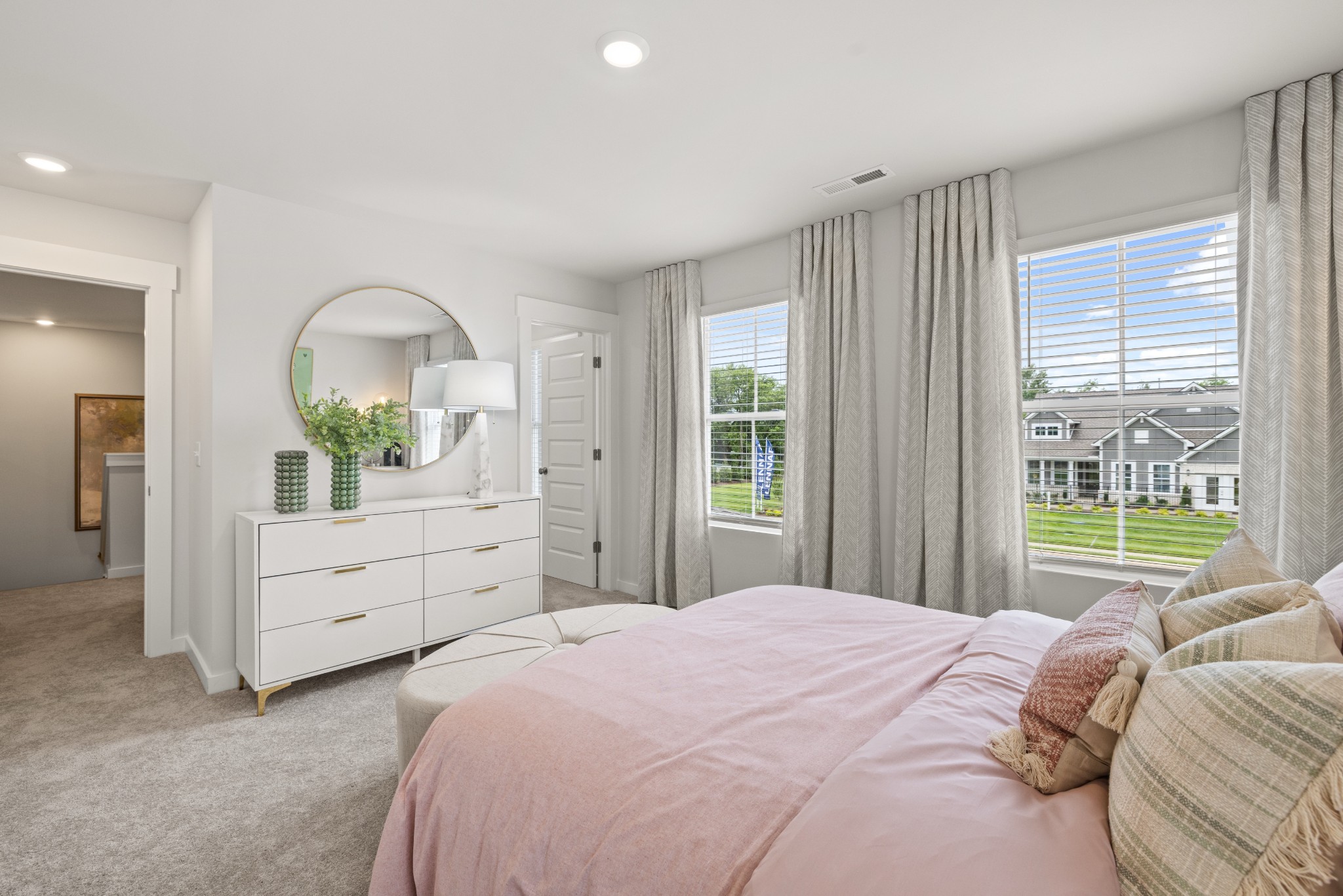 3434 Dench Drive Murfreesboro, TN 37130 - Photo 56 of 69 a bedroom with a bed and a large window