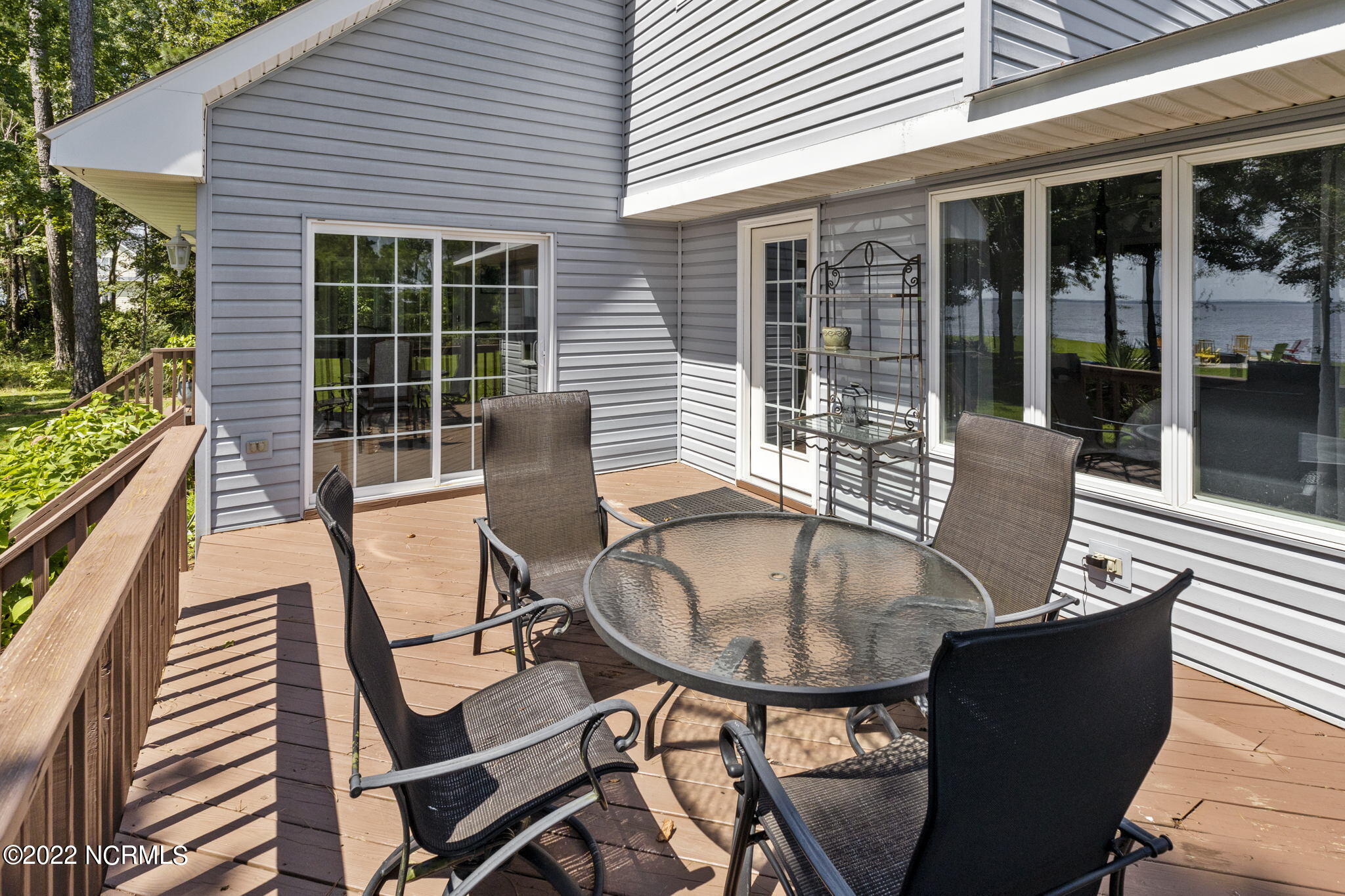 1141 Hardison Lee Farm Road Arapahoe, NC 28510 - Photo 35 of 57 Deck off of the master bedroom, wired for hot tub