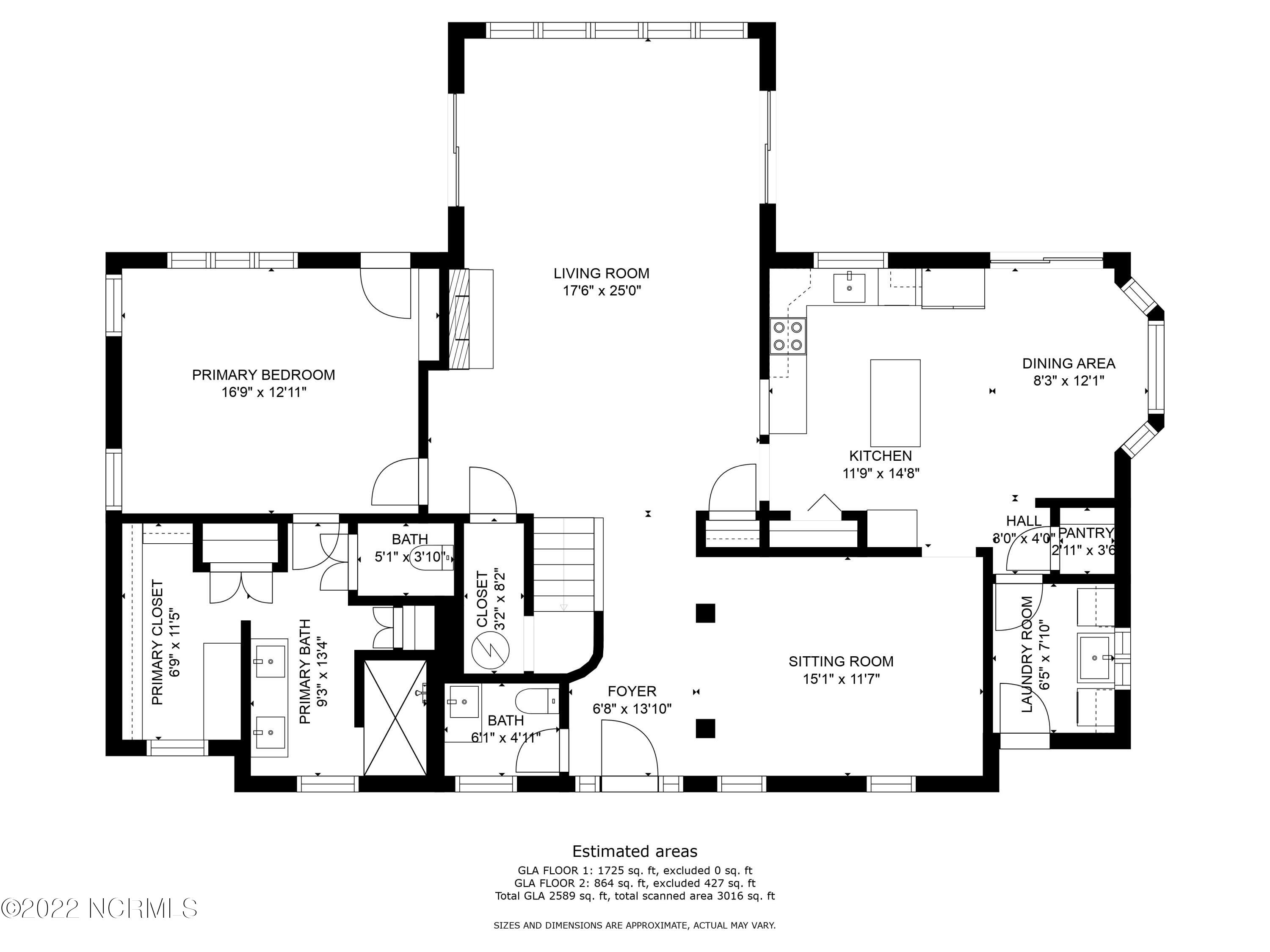 1141 Hardison Lee Farm Road Arapahoe, NC 28510 - Photo 55 of 57 1-1st_floor_dimensions_1141_hardison_lee