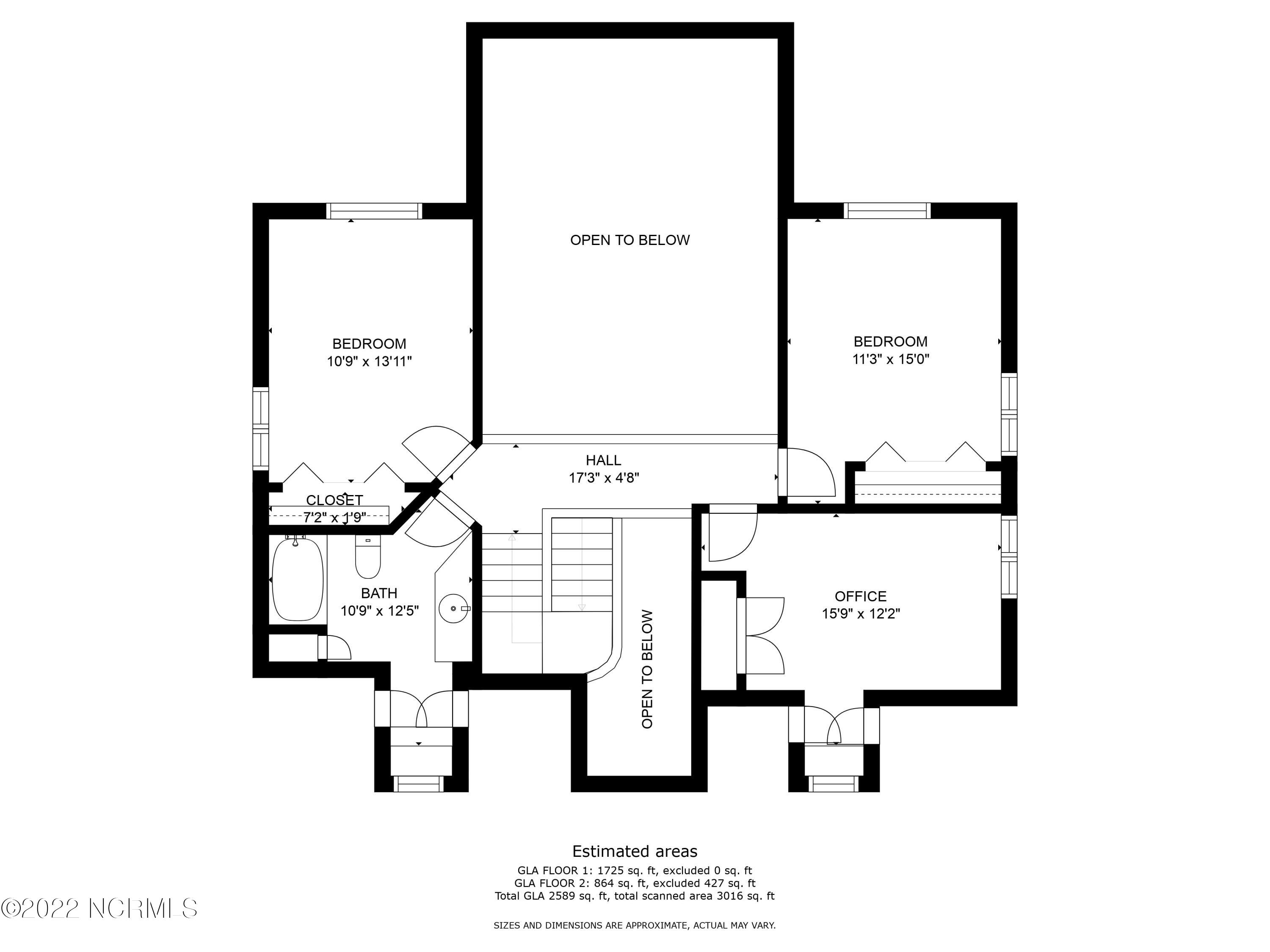 1141 Hardison Lee Farm Road Arapahoe, NC 28510 - Photo 56 of 57 2-2nd_floor_dimensions_1141_hardison_lee