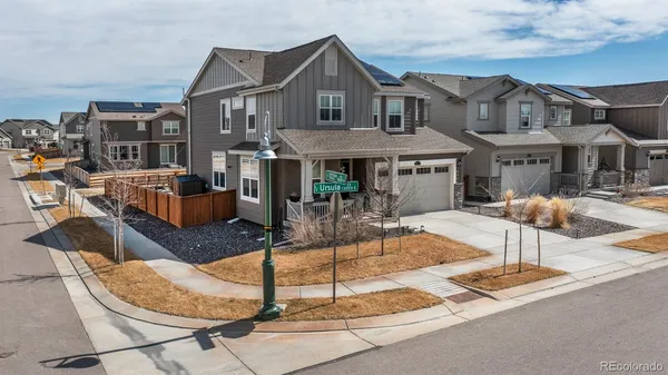 a front view of a house with entertaining space