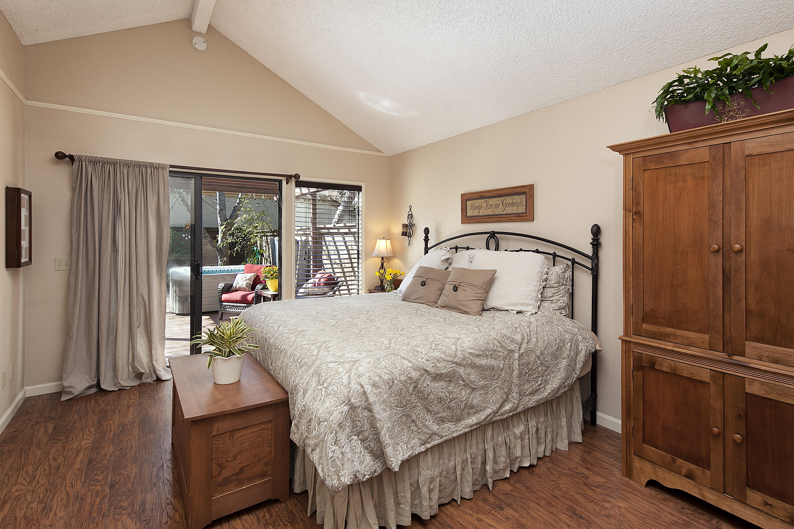 773 Dos Hermanos Road Santa Barbara, CA 93111 - Photo 8 of 10 Master Bedroom with Vaulted Ceilings and