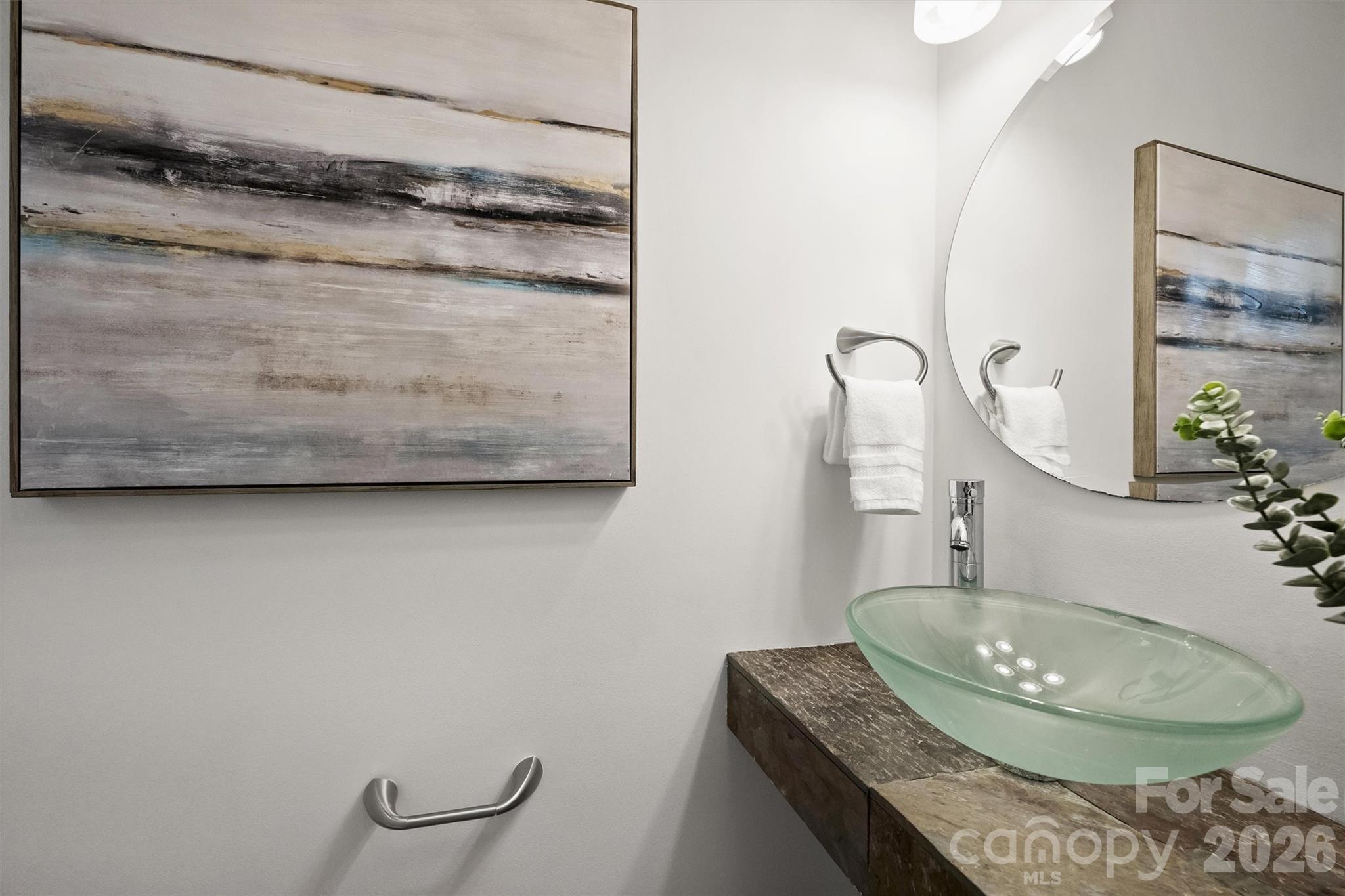 3808 Flowerfield Road Charlotte, NC 28210 - Photo 36 of 48 a bathroom with a granite countertop sink a toilet and a mirror