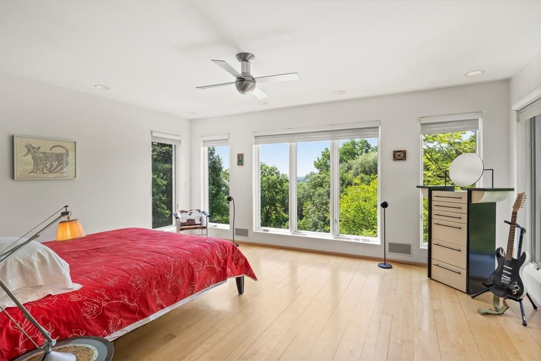 155 Summit Drive Brighton, NY 14620 - Photo 27 of 50 Master Bedroom with views of the pool and rear gro