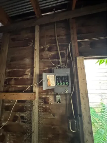 a close view of water heater room