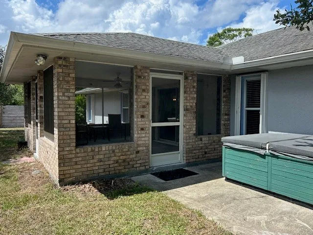a view of outdoor space and porch