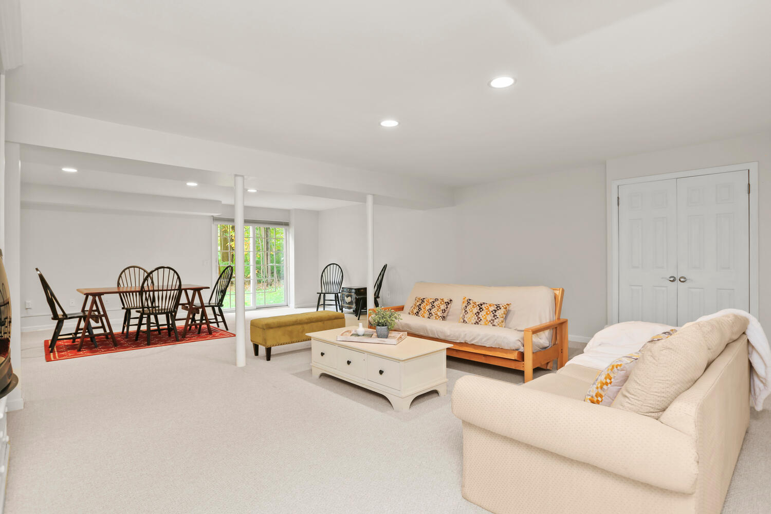 186 Gerdes Road New Canaan, CT 06840 - Photo 22 of 34 Finished lower level with sliding doors
