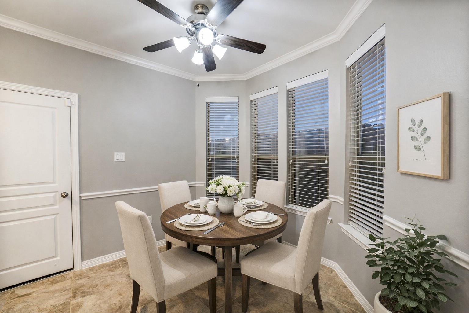 1303 Dorothy Street Houston, TX 77008 - Photo 8 of 21 The dedicated breakfast space in the kitchen. Note this photo has been virtually staged.