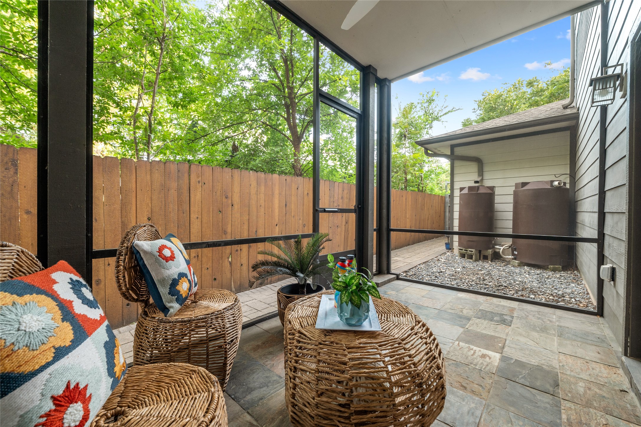 2512 East 2nd Street Austin, TX 78702 - Photo 13 of 40 Relax on the screened-in porch year round.