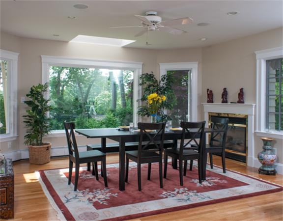 38 Gammons Road Newton, MA 02468 - Photo 6 of 10 a view of a dining room with furniture window and wooden floor