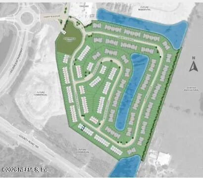 a aerial view of a house with swimming pool and outdoor seating