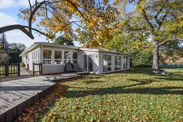 a view of a house with a patio