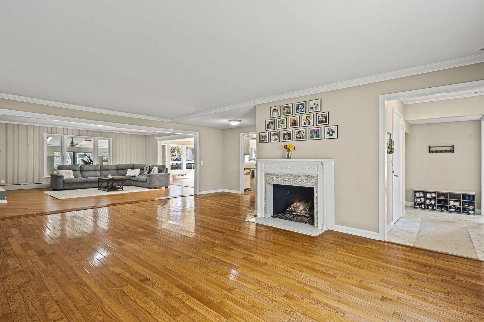 1615 Greenwood Road Glenview, IL 60026 - Photo 6 of 41 a view of an empty room with fire place and windows