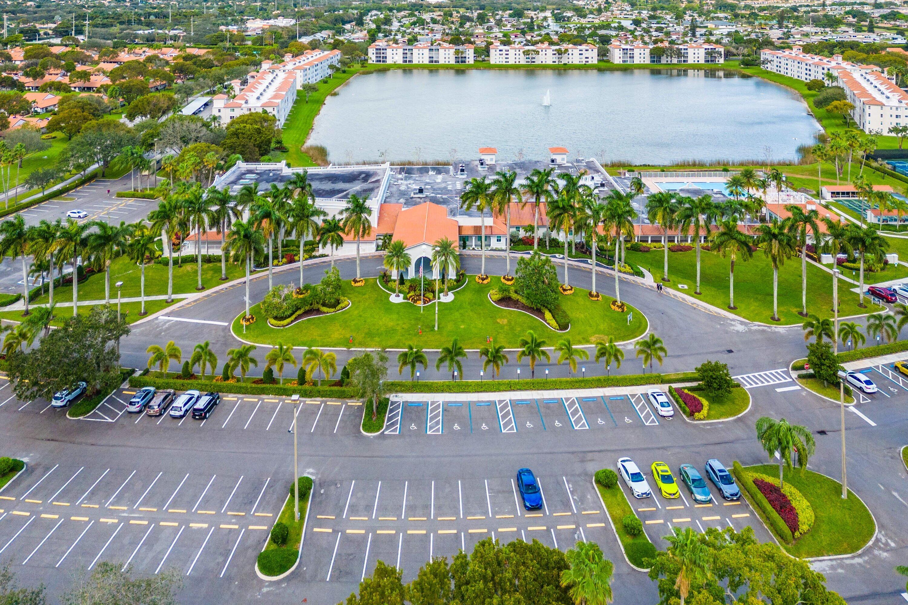 6149 Pointe Regal Circle, Unit 108 Delray Beach, FL 33484 - Photo 47 of 56 an aerial view of a house with a garden and outdoor space