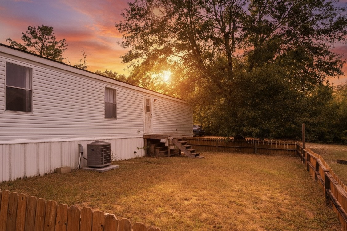 6493 Pappas Road Waller, TX 77484 - Photo 19 of 28 Sunset view of the fenced rear yard and back of the house.