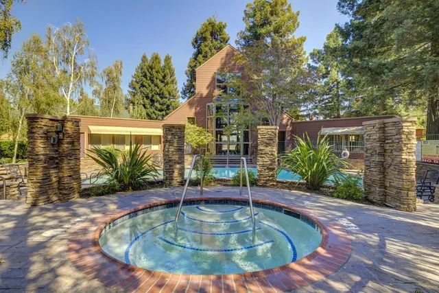 a view of outdoor space yard and swimming pool