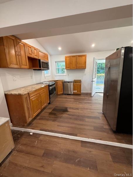 82 High Rock Road West Coxsackie, NY 12192 - Photo 7 of 23 a kitchen with stainless steel appliances granite countertop a refrigerator a stove and a sink