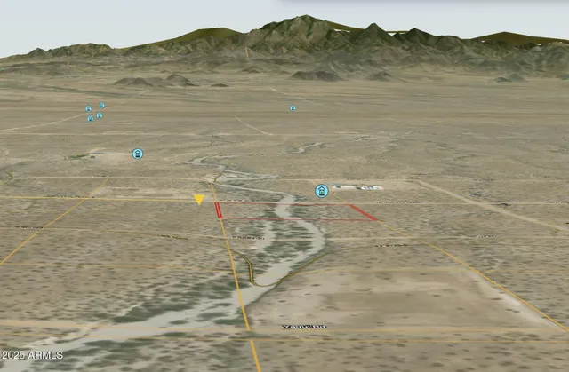 a view of an outdoor space and mountain view