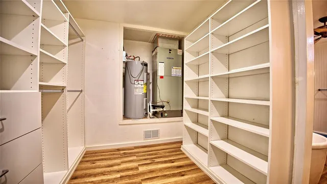wooden floor and windows in a room