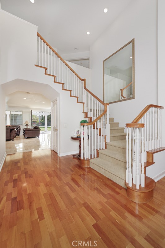17722 Neff Ranch Road Yorba Linda, CA 92886 - Photo 23 of 63 Rich hardwood floors highlight the grand foyer, setting a welcoming tone as you make your way to the second level.