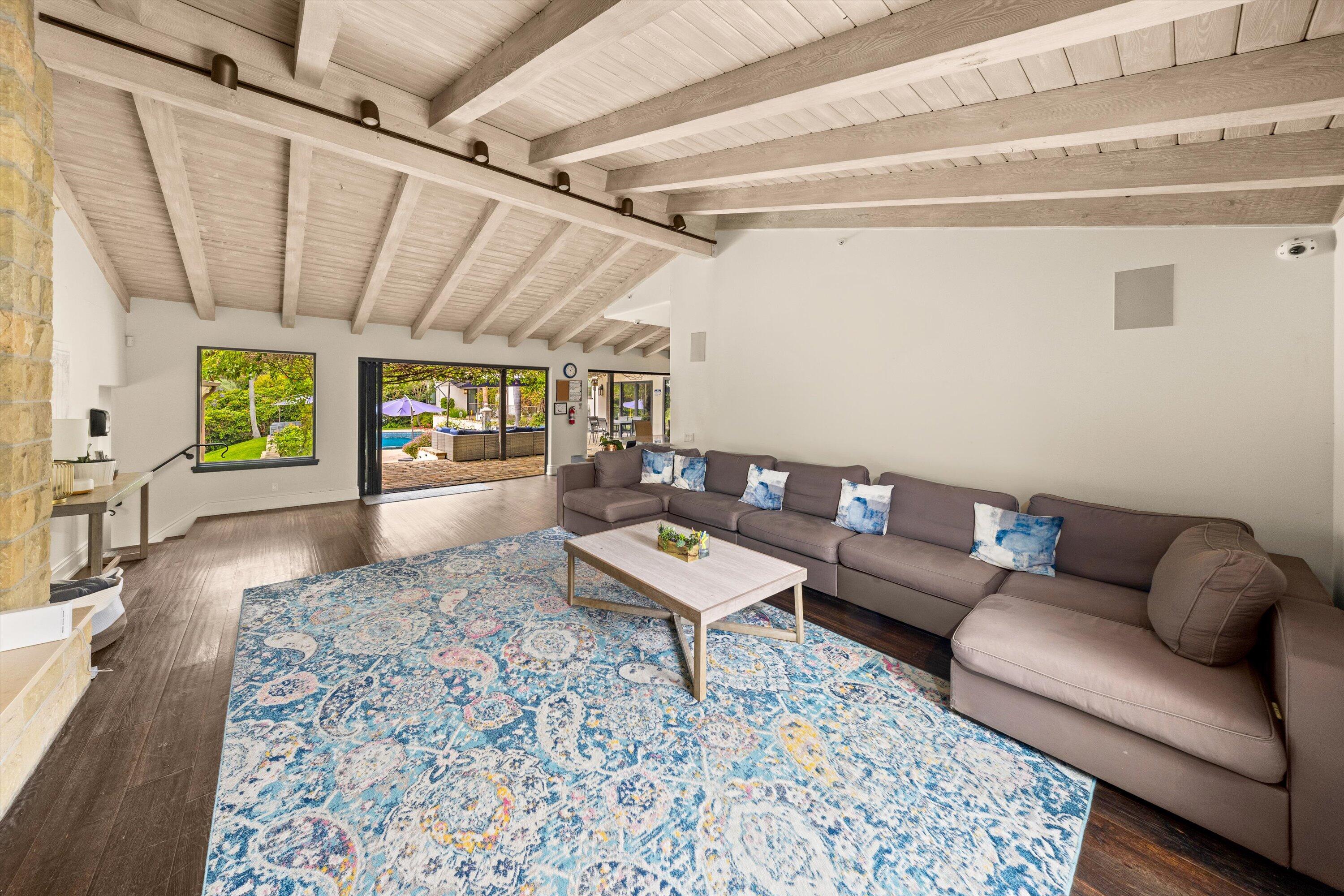 1151 Glenview Road Montecito, CA 93108 - Photo 14 of 61 Living Room to Patio with Pool