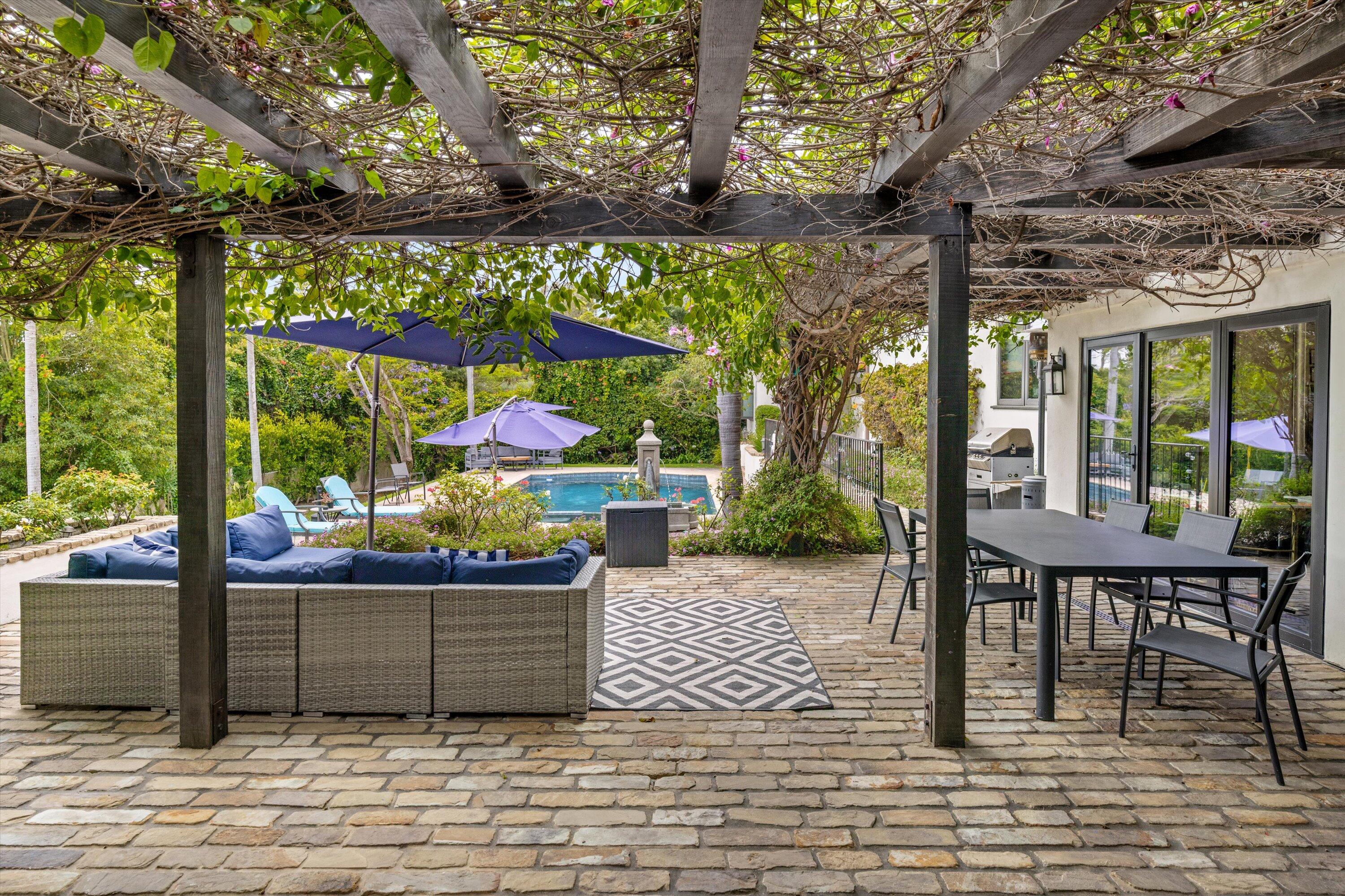 1151 Glenview Road Montecito, CA 93108 - Photo 41 of 61 Patio with Trellis