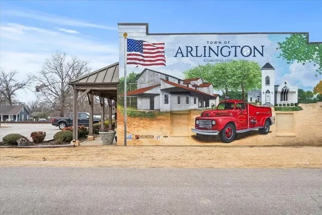a view of a car park in front of a building