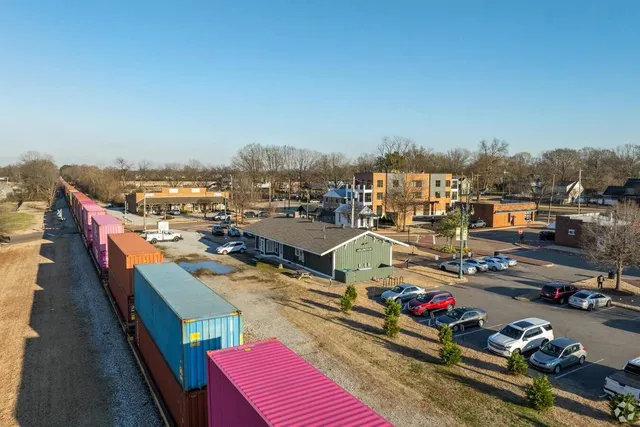 a view of city from balcony