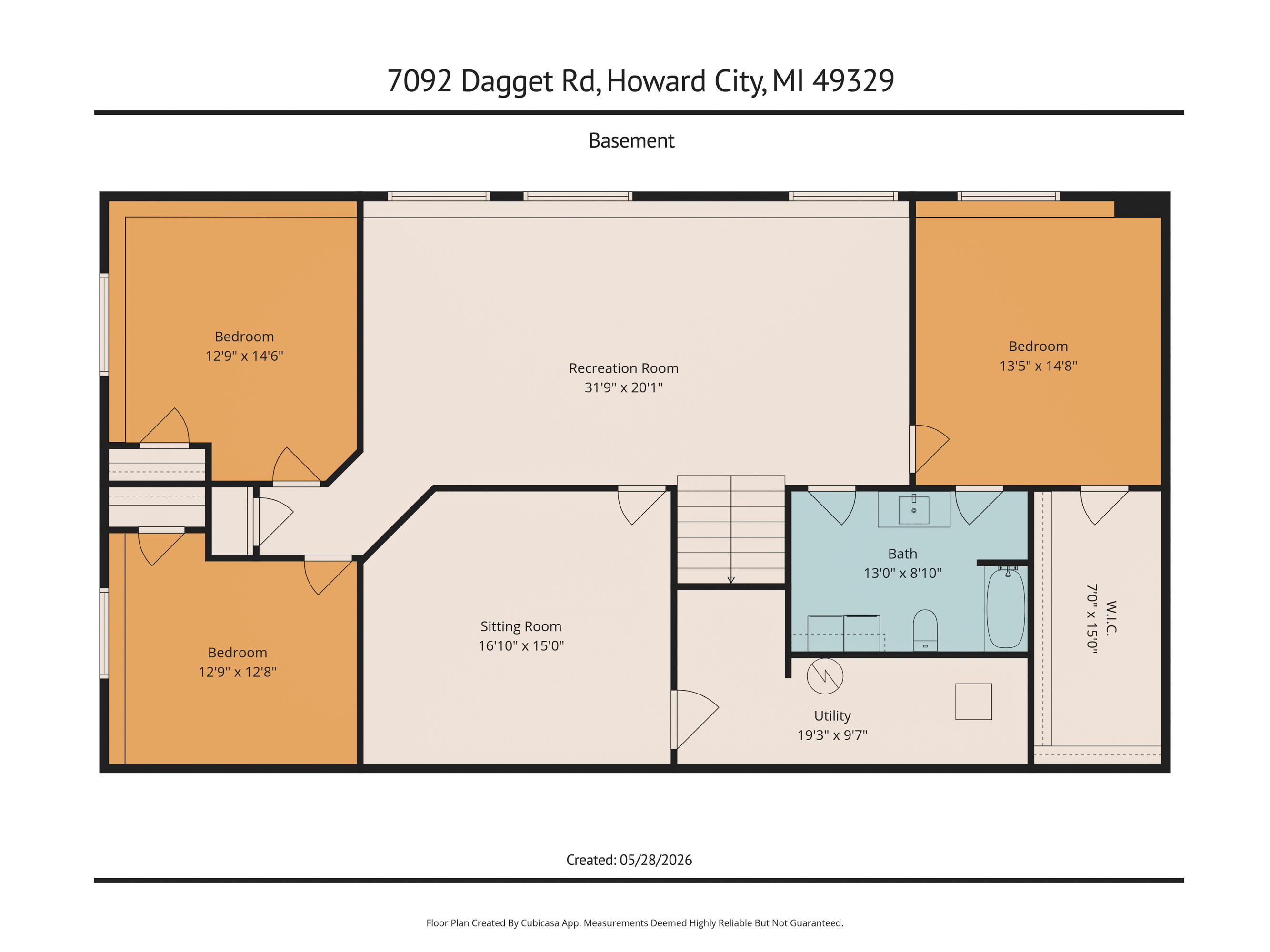 7092 Dagget Road Howard City, MI 49329 - Photo 59 of 59 3-7092 Dagget Rd Floorplan-1