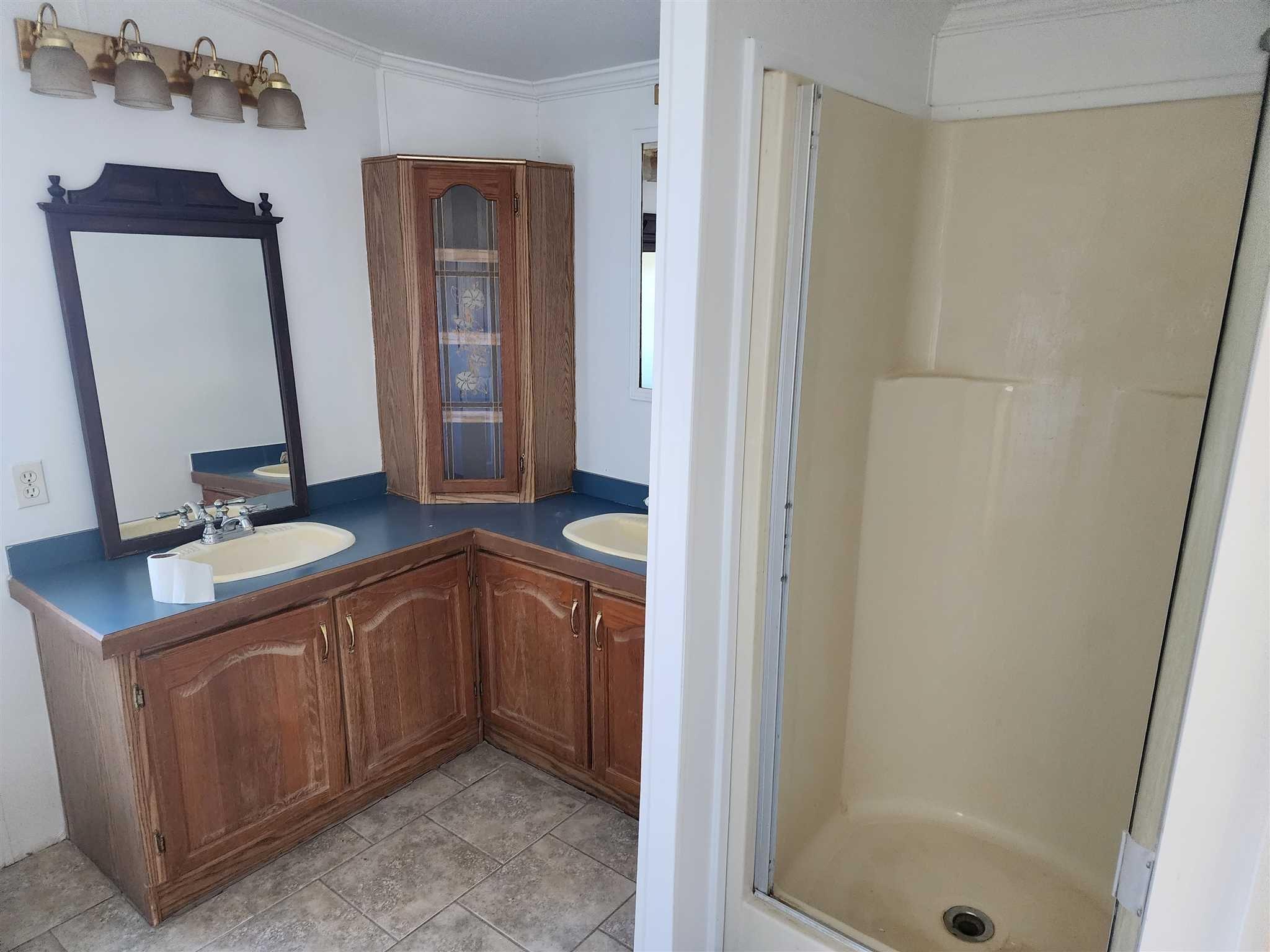 Scenic Road Millerton, NY 12546 - Photo 3 of 7 a bathroom with a sink a mirror and a shower