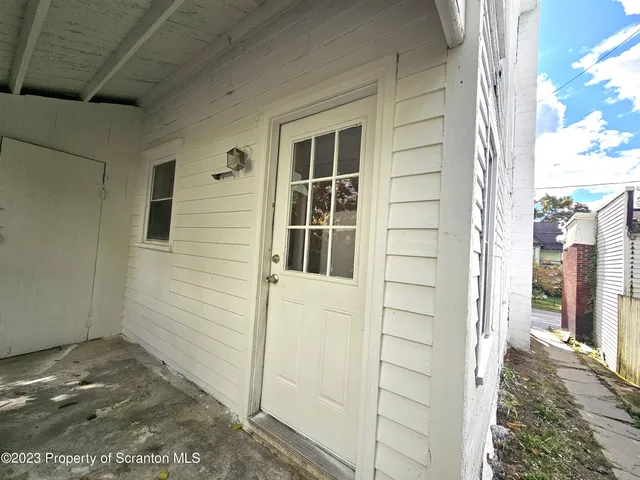 a view of front door of house