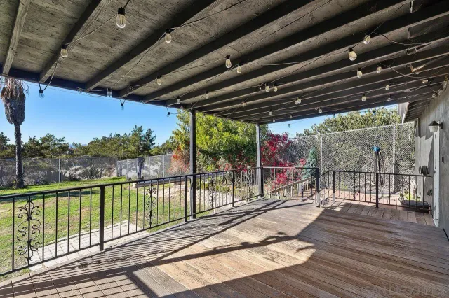 a view of a roof deck