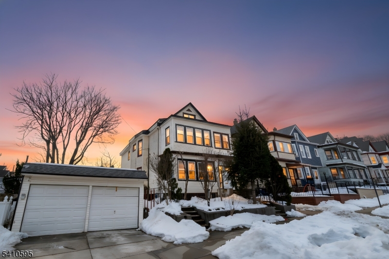 a front view of a building
