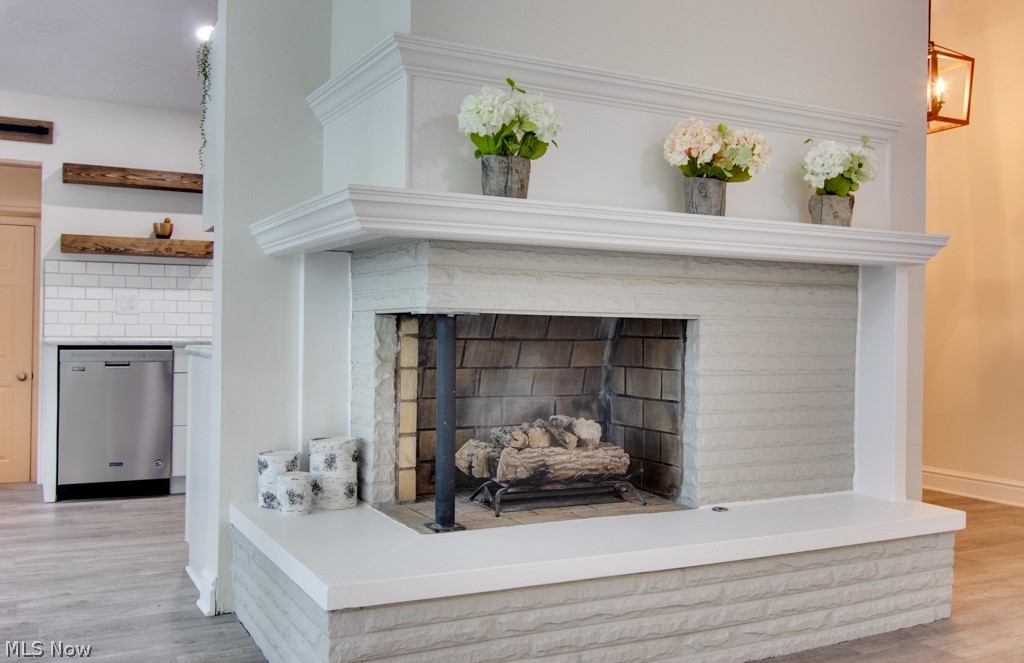 351 Edmore Road Akron, OH 44333 - Photo 6 of 35 Close up view of the fireplace.