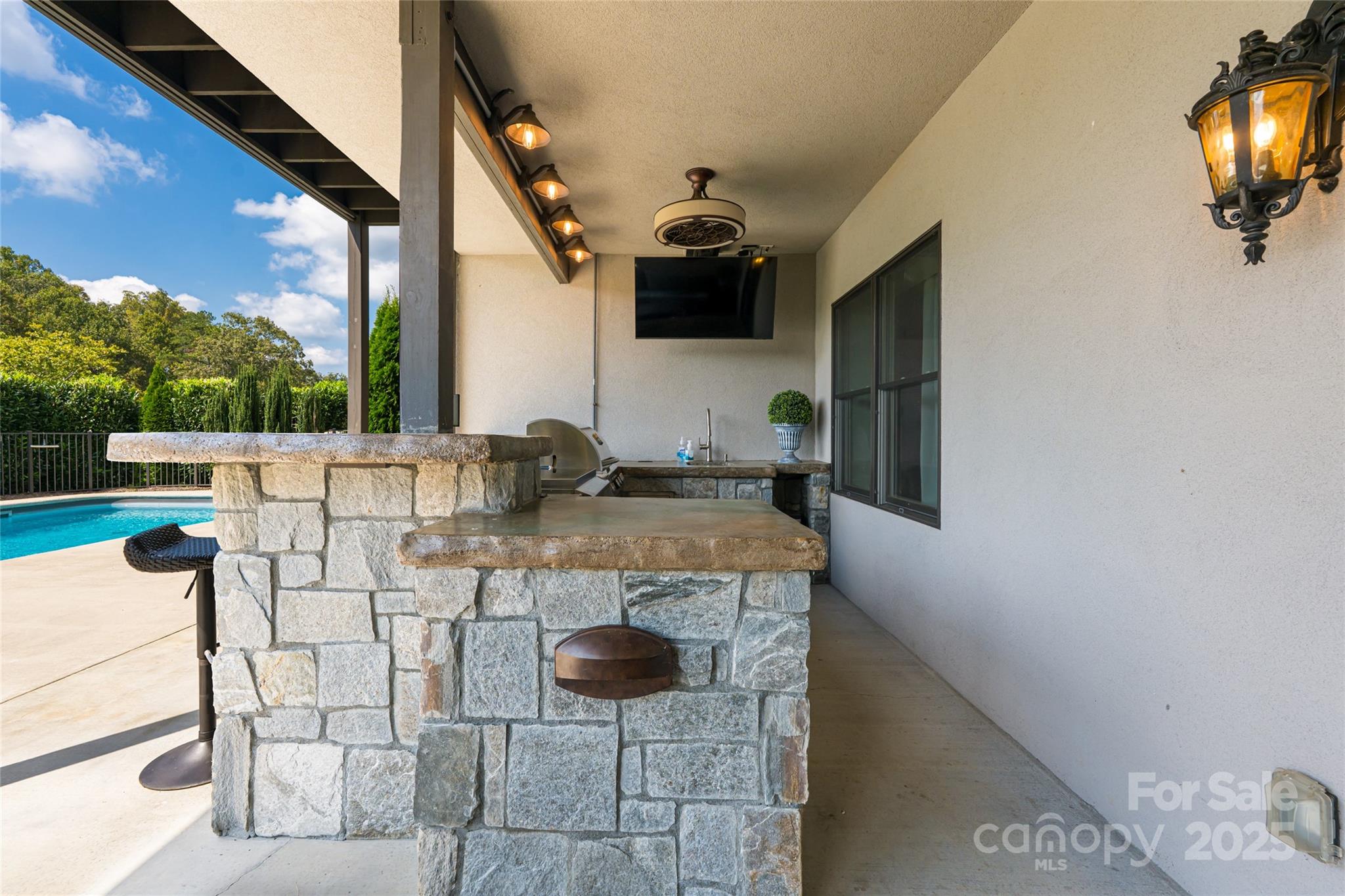 64 Waterhill Way Fletcher, NC 28732 - Photo 42 of 48 a view of a dining room with furniture and a floor to ceiling window