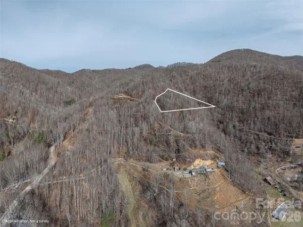 a view of mountains in the distance in a field