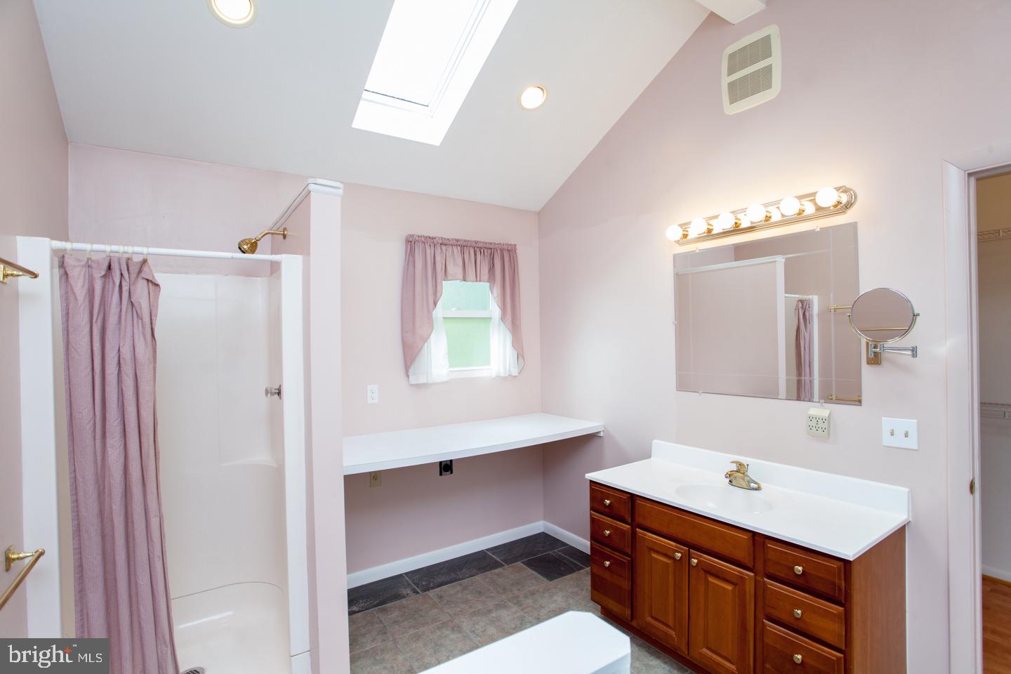 518 Upper Stump Road Chalfont, PA 18914 - Photo 30 of 62 a bathroom with a sink a mirror and a shower