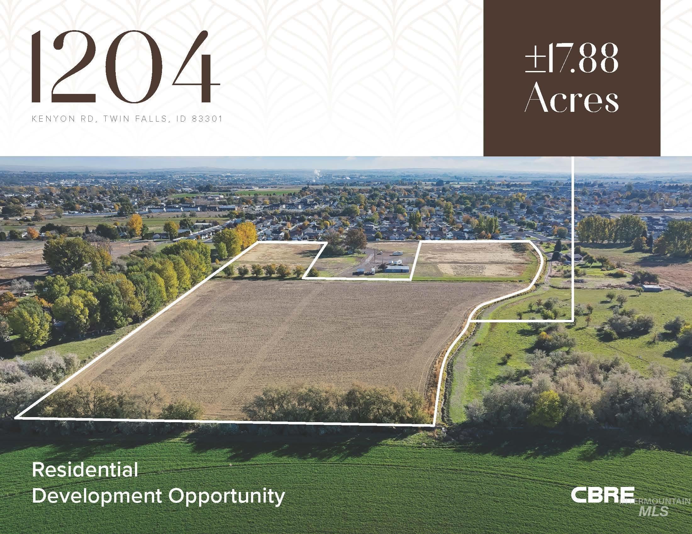 1204 Kenyon Road Twin Falls, ID 83301 - Photo 1 of 3 Aerial view of property's location featuring property parcel outlined