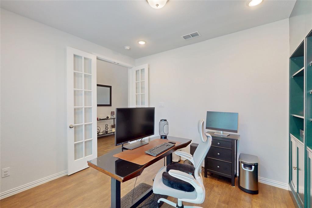 1997 Kieva Place Allen, TX 75013 - Photo 22 of 40 Office space featuring light wood-type flooring and recessed lighting