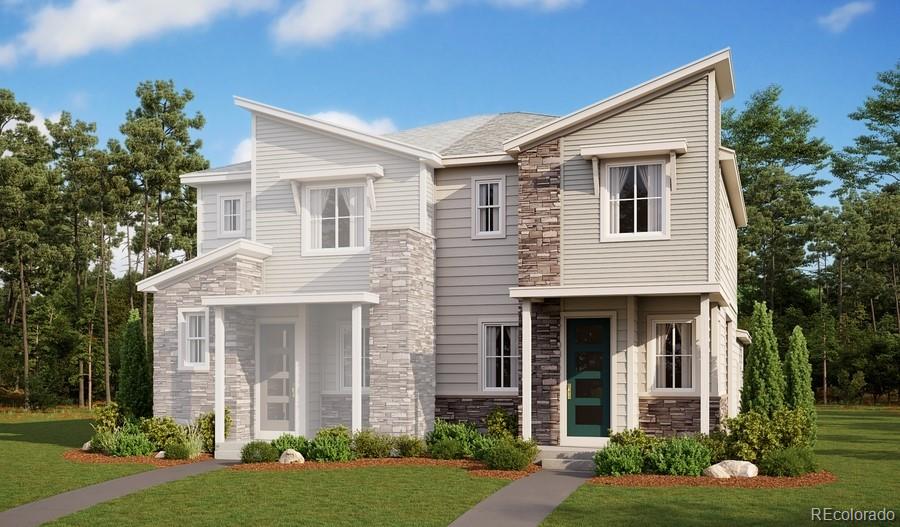 front view of a house and a yard