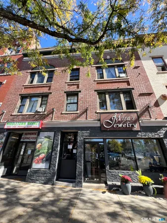 a view of a building with street