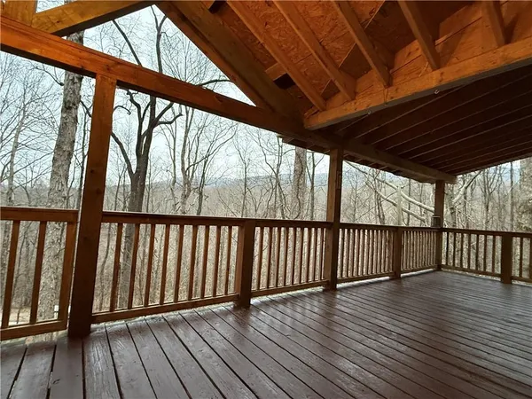a view of wooden deck